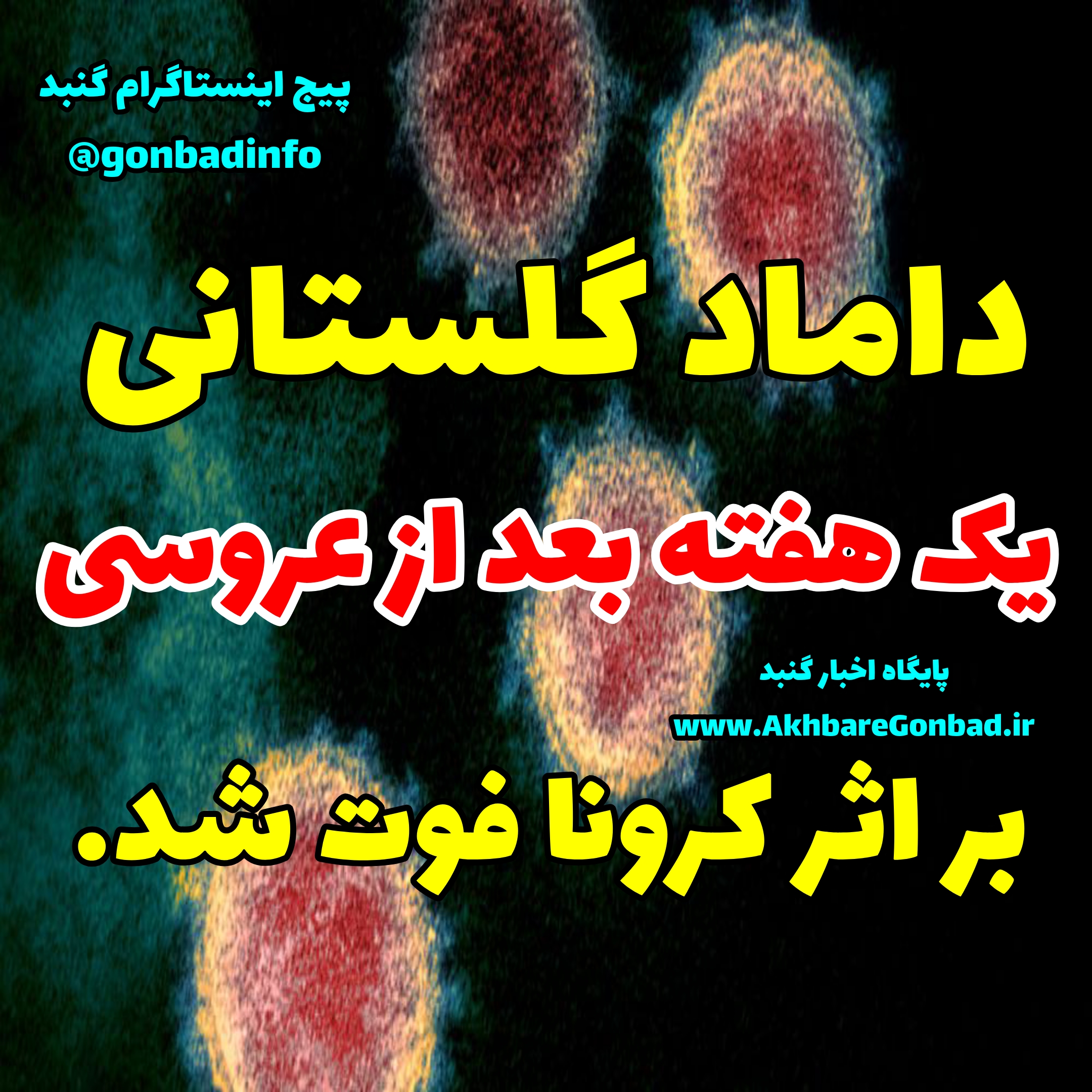 داماد 24 ساله آق قلایی بر اثر کرونا فوت کرد.