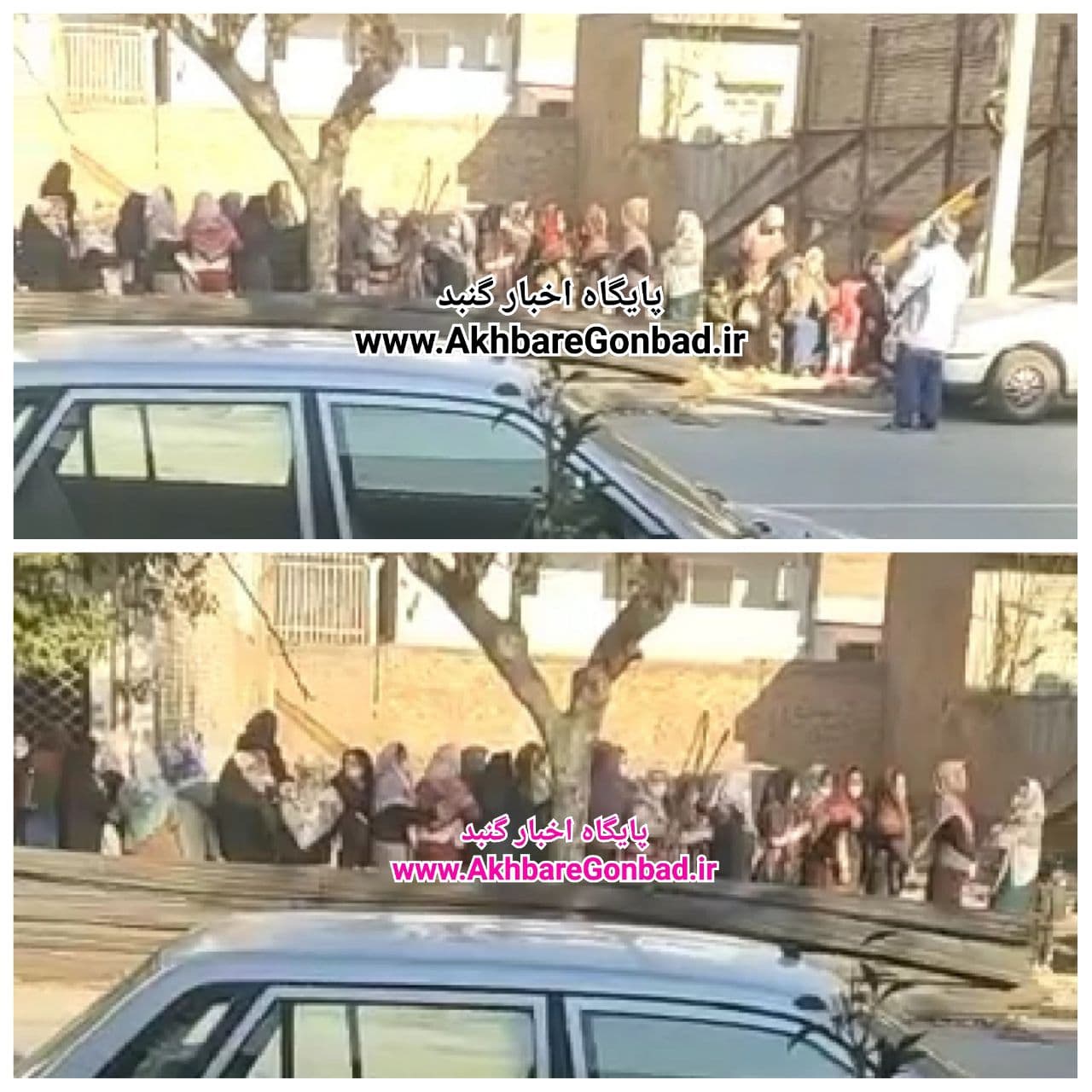 تجمع و صف خرید روغن در خیابان وشمگیر (شهید مفتح) گنبدکاووس