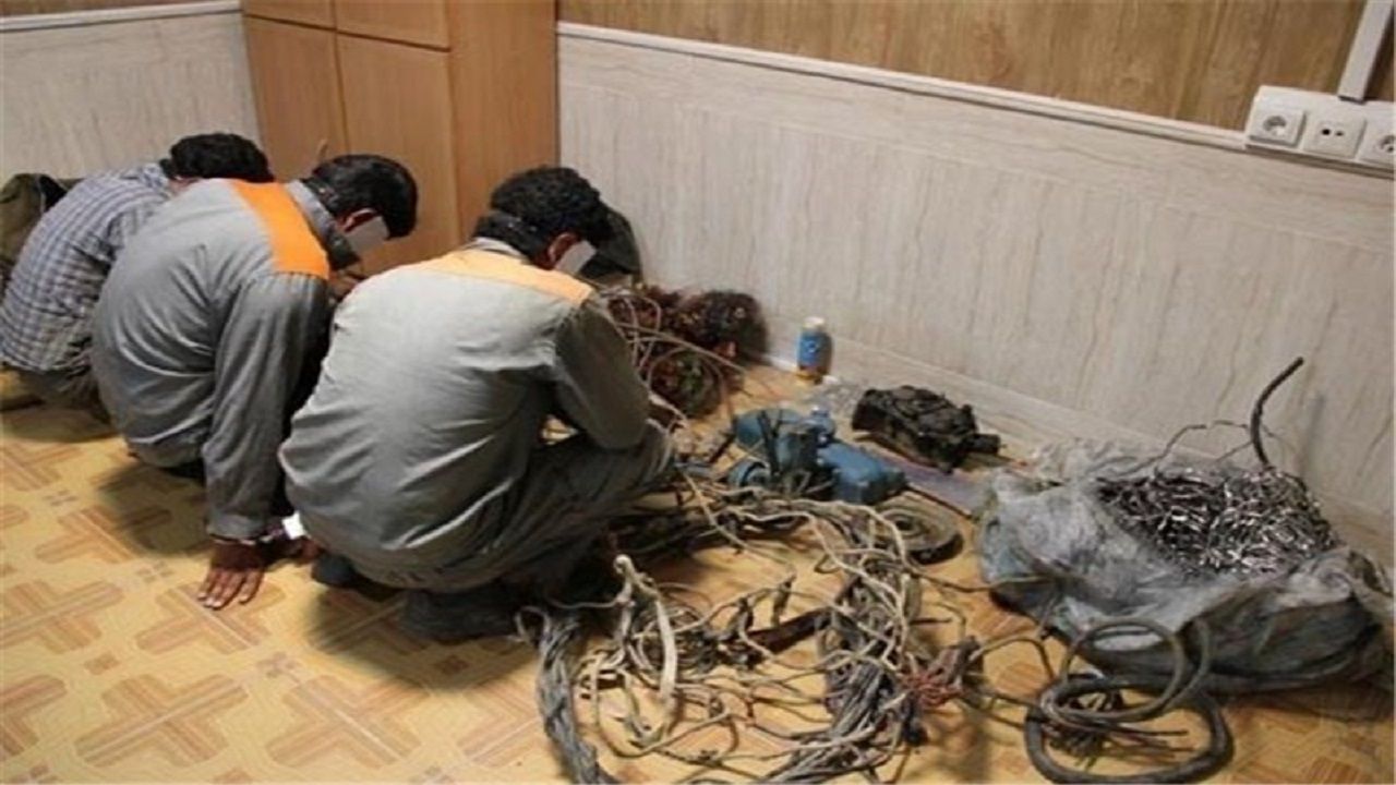انهدام باند سارقان سیم‌های کابل در گنبدکاووس
