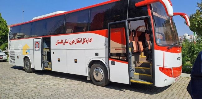 انتقال خون گلستان مجهز به اتوبوس سیار خونگیری شد
