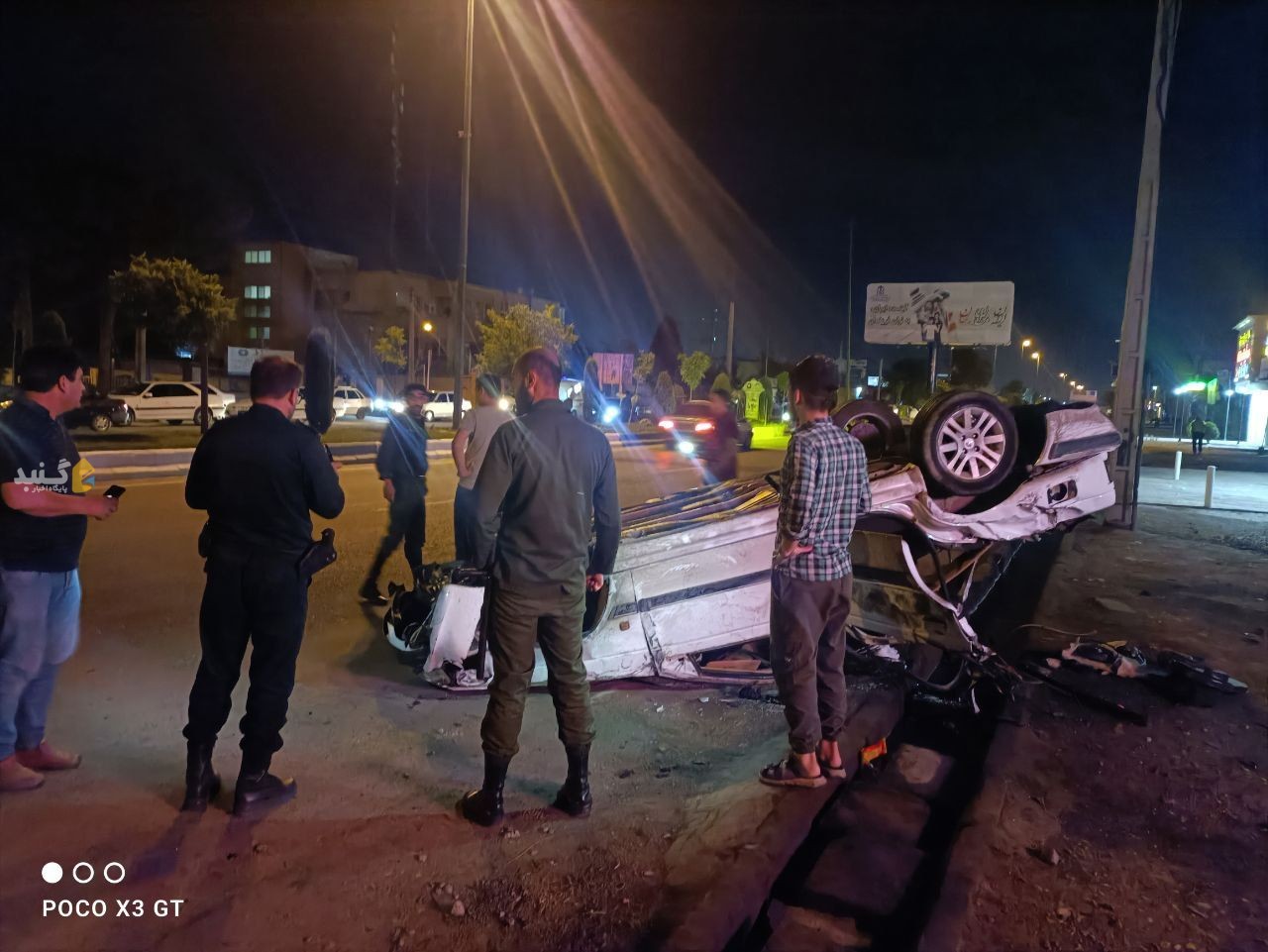 تصاویری از حادثه ورودی شهر گنبدکاووس، روبروی سیلو