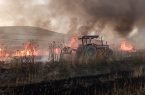 بی احتیاطی آتش بر جان اراضی زراعی گندم در شرق گلستان انداخت + فیلم