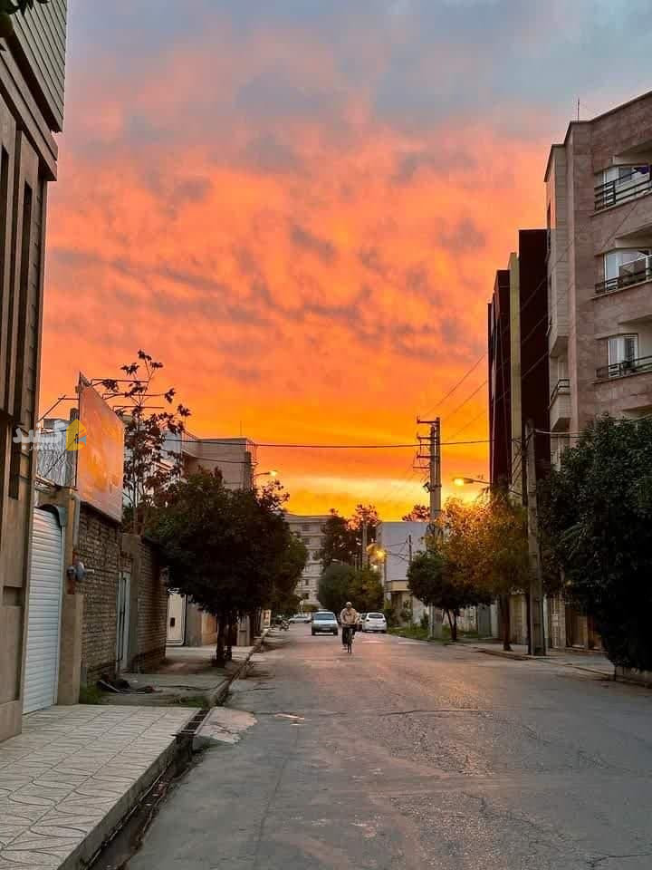 تصاویری از پدیده زیبای صبح آسمان گنبدکاووس
