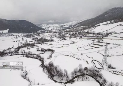 یک چهارم استان گلستان پوشیده از برف است